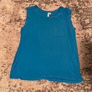 Blue tank top blouse